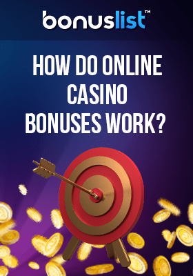 An arrow hits the bullseye with a lot of coins around for the working principle of online casino bonuses