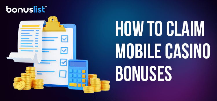 A checklist, calculator and coins for claiming mobile gambling bonuses