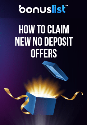 A glowing light comes from a gift box for claiming new no-deposit bonuses