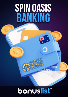 Banking cards and cons in a wallet on top of a mobile phone for banking options in Spin Oasis Casino
